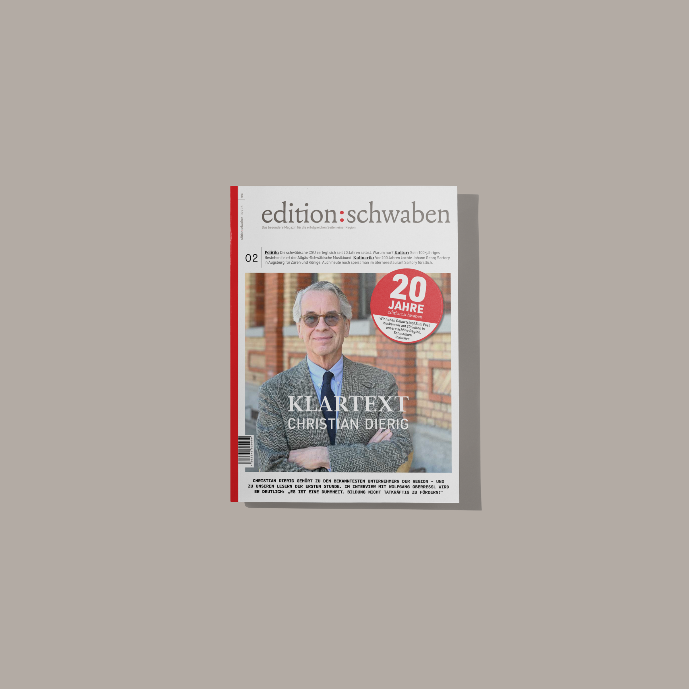 Cover der edition:schwaben Ausgabe 02 2026