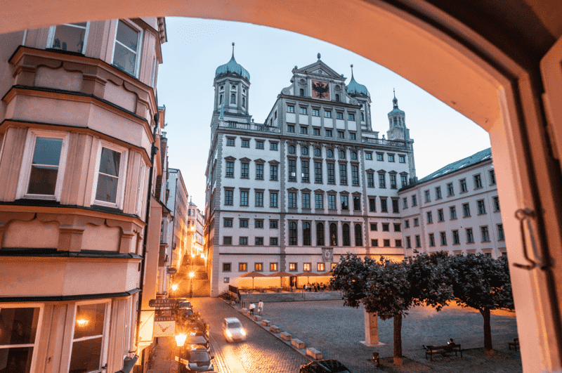 Blick auf das Augsburger Rathaus